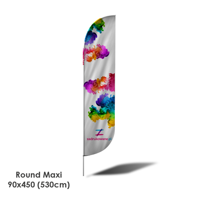 Beach Flag Round Maxi 90x450 (530cm)